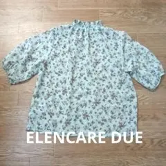 ELENCARE DUE　 花柄 シースルー ブラウス 半袖 フリルネック（F）のサムネイル