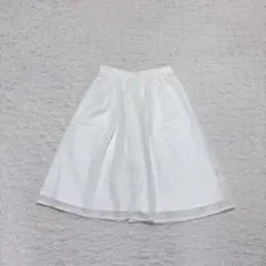 《INDIVI》インディヴィ　フレアスカート メッシュ　ひざ丈　✨美品✨