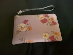 COACH 花柄 リストレット ポーチ