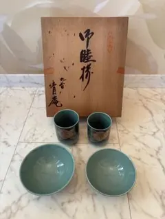 九谷焼　夫婦茶碗・湯呑み