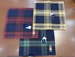 未使用タグ付きPOLORalphLauren ポロラルフローレンタオルハンカチ