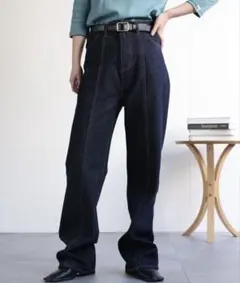 アプレトロ キリカエセミフレアデニムパンツ Mサイズ　インディゴブルーのサムネイル