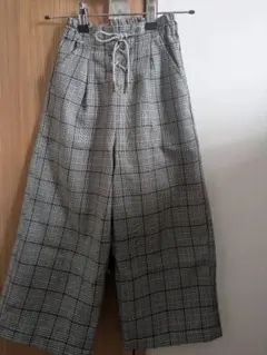 キッズ チェック柄 ワイドパンツ 120のサムネイル