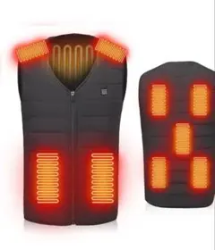 電熱べスト 3XL 加熱ベストヒートベスト　9箇所発熱　3段階温度調整