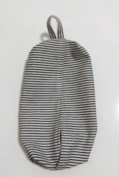 ソフトパック用ティッシュカバー　　ストライプ柄布製　ハンドメイド