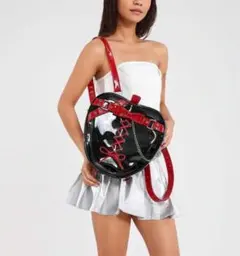 ハート型 黒赤 バッグ新品未使用品超美品早い者勝ち