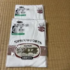 GUNZE 長袖U首シャツ M 2枚セット
