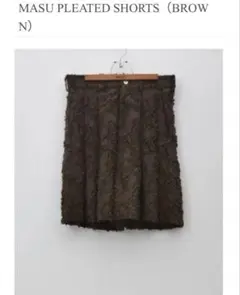 20ss MASU PLEATED SHORTS（BROWN）