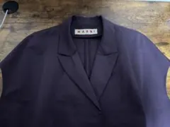 MARNI パープル ジレコート ロング丈　　フレンチスリーブ size38のサムネイル