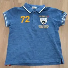 DOUBLE.B ポロシャツ 110 青　ミキハウス