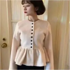 Biby. ペプラムカーディガン Biby ペプラムカーディガン 黒 bibiy (ビビィ) ペプラム