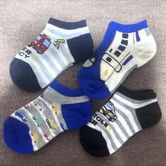 ⑤キッズ用靴下　男の子　ソックス　スニーカー丈　15〜20cm 働く車　新幹線