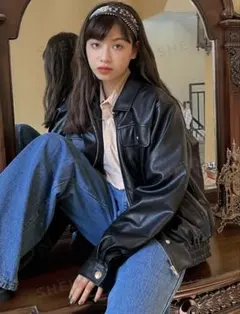 DAZY レザージャケット ブラック