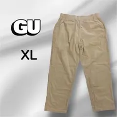GU コーデュロイ カジュアルパンツ ワイドパンツ XL ベージュ