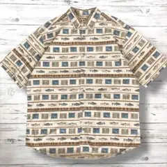 WOOLRICHI 半袖シャツ 派手デザイン L 0293