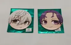 ブルーロック スマイルベースカフェ 天狗茶亭 缶バッジ ミニキャラ 凪 玲王