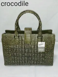 送料無料＊クロコダイル＊ハンドバッグ＊リアルクロコ 革＊鞄＊crocodile