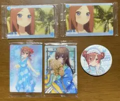 五等分の花嫁 中野三玖 グッズ5点セット ウエハースカード 缶バッジ まとめ売り