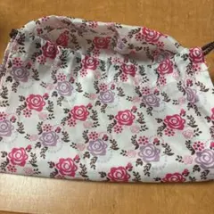 花柄中型巾着袋