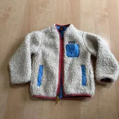 美品　patagonia フリースジャケット 5T クリーム/ブルー