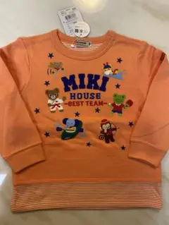 新品未使用MIKI HOUSE オレンジ トレーナー 100cm