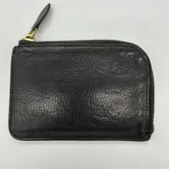 美品】イルビゾンテ　IL BISONTE 財布 L字ファスナー　ブラック　レザー
