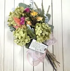 ✳️アナベル＆彩り小花のドライフラワースワッグ インテリア ✳️感謝価格‼️アナベル＆彩り小花のドライフラワースワッグ