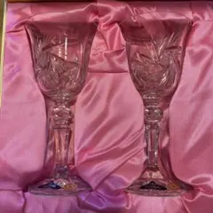BOHEMIA CRYSTAL GLASS ワイングラス2客