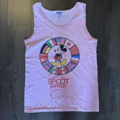 80s vintage Disney公式 タンクトップ USA ピンクのサムネイル
