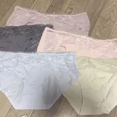 レース付きシームレスパンツ 5枚組