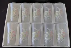 花柄グラス 10個セット