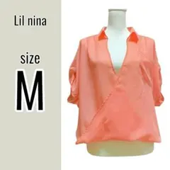 リルニーナ シアー シャツ（M）開襟 カジュアル 透け感 重ね着 大人っぽ 半袖