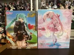 初音ミク 桜ミク　AMP+ fashion Outdoor フィギュアセット