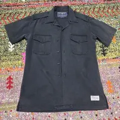 90s POLO SPORT ポロスポーツ ワークシャツ ブラック 半袖シャツのサムネイル