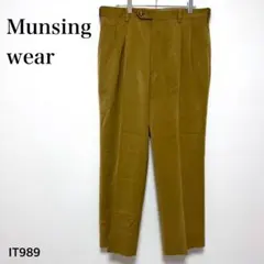 マンシングウェア/スラックス/メンズ/８Ｆ/タックパンツ/マスタード/上品