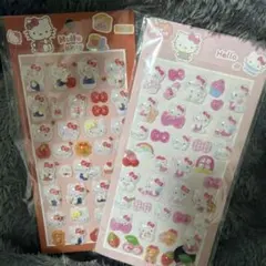 【新品】ハローキティ ボンボンドロップシール　２枚セット　Sanrio サンリオ