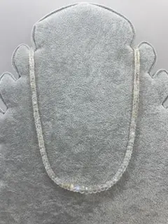 GSTV k18WG レインボームーンストーンネックレス　天然石