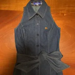 ブルーへレーベル　デニム　ノースリワンピース