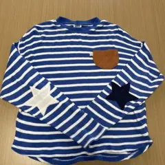 BREEZE 青と白　ストライプ 男の子　可愛いTシャツ 140のサムネイル