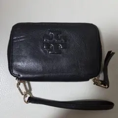 Tory Burch 黒 レザー 二つ折り財布　長財布