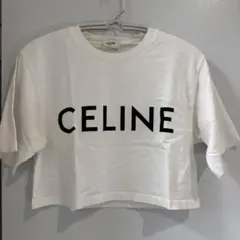 CELINE クロップドトップス　未使用品 CELINE(セリーヌ) クロップドTシャツ 2X09D671Q レッド×ホワイト