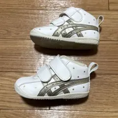 アシックス スクスク 12.5cmファーストシューズ ゴールド 星柄