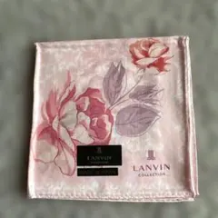 LANVIN COLLECTION ハンカチ ピンク ローズ柄　　新品　ランバンのサムネイル