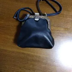 がま口牛革ショルダーバック