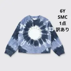 新品　SMC サークルロゴ タイダイ スウェット　ネイビー系　6Y