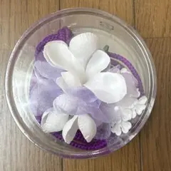 ヘアアクセサリー髪飾り　帯用パープルの小物として！
