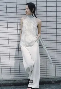 【ZARA】ドット柄ホルターネックトップス サイズXS