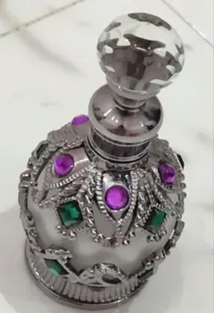 香水瓶☆パープル×グリーン☆空瓶