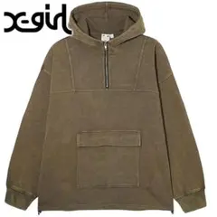 x-girl オリーブグリーン パーカー