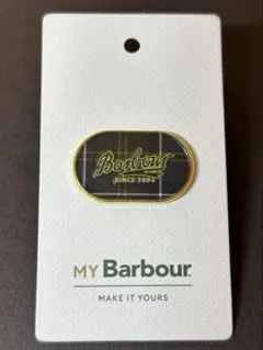 【激レア】Barbour ピンバッジ ピンズ バブアー チェック柄ロゴ